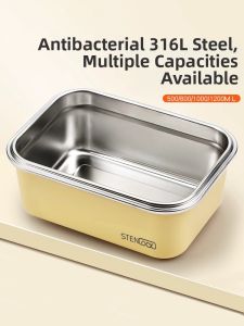 BAORUISHEN | Stainless Steel Thermal Lunch Box Large Capacity Microwave Safe