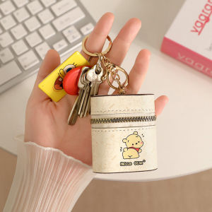 Cute Winnie the Pooh Earphone Case Mini Universal Storage Box Bag Charm Car Key Holder Wireless Bluetooth Headset Shell Couple Style