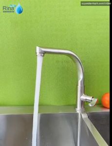 BẤT CHẤP MỌI KHÔNG GIAN Vòi rửa chén lạnh 304 Thiên Nga Vòi chén lạnh inox SUS 304 RINA RN6004 - chén lạnh 304 lùn cao cấp hàng xịn loại 1