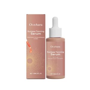 Self Tanning Drops Moisturizing Facial Tan Serum บรรเทาแห้งหยาบป้องกัน Sunburn Shine สีน้ําตาล Body Bronzer Tanning Accelerator