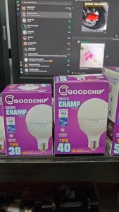 Bohlam Lampu LED 5W 10W 15W 20W 30W 40W 50W Goodchip Champ Seris  Terang Cahaya PUTIH 6500 AN