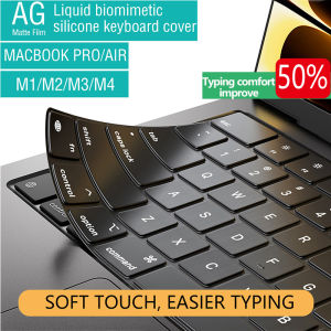 Ultra Soft Pure Black Liquid Silicone Keyboard Cover for MacBook Pro/Air 13-16" (M1/M2/M3/M4) - Ultra Thin & Soft Protective Skin