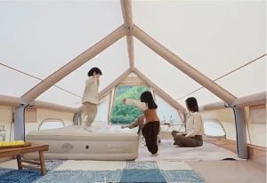 JuNan Mall Automatic Inflatable Mattress Bed | with Built-in Air Pump | 40cm thickness | Fast Inflation and deflation | Queen size | Camping | Outdoor | Indoor