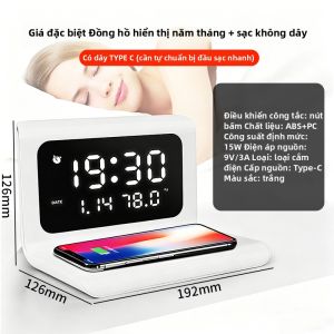 NIOYE | Đồng Hồ Báo Thức Đa Năng Có Đèn Đêm Hiển Thị Thời Gian