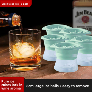 MONLEYTA | German Large Silicone Ice Cube Mold Food Grade For Home Use Whiskey Round Ball Self-Made Ice Maker Ice Tray Ice Bag