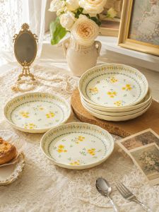 JINGDITAOCI | Bộ Dụng Cụ Ăn Bàn Sứ Thẩm Mỹ Cao Màu Nền