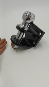 หัวบอลลากรถ เรือ เป็นชุดลากจูงรถ สีดำ อุปกรณ์ต่อเสริมกันชน ชื่อหัวลากเทรลเลอร์ Trailer Coupler สำหรับหัวบอล 2x2นิ้ว รวม 4-5 ตัน