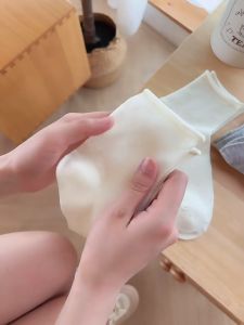 สินค้ายอดฮิต ใหม่ ถุงเท้า Jk น่ารัก สไตล์ฮาราจูกุถุง ระบายแนวโลลิต้าประดับเพชรสำหรับถุง เท้าผ้าฝ้าย ถุงเท้าข้อกลาง ถุงเท้านักเรียน ถุงเท้าเรียบง่าย สีขาว นุ่ม การ์ตูน รุ่น LA360