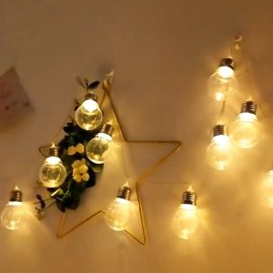 Dây Đèn Led Trang Trí Bóng Tròn Edison Phong Cách Vintage Màu Vàng Nắng Và Nhiều Màu Dài 4M Nhiều Chế Độ Chớp