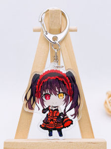 Buy 2 Get 1 Free Acrylic Keychains Anime Date a Live Keyring Paper Folding Tenko Ornament Creative Festival Gifts