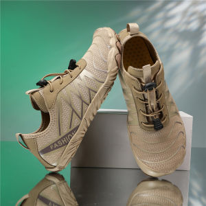 Khaki Breathable Water Sports Shoes Anti-slip Aqua Shoes for Hiking Fishing Beach Surfing Wading Training