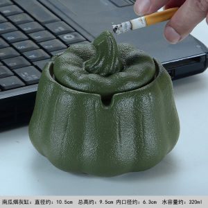 Hũ Đựng Thuốc Lá Hình Quả Bí Ngô Bằng Gốm Có Nắp Chống Gió Phòng Chống Bụi Trang Trí Phòng Khách Đồ Trang Trí Nhà Cửa Phong Cách Hiện Đại Đơn Giản