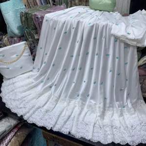 Mukena Sutra Bordir Bunga Mewah Bunga Kecil Premium