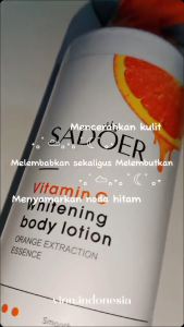 KADAIE SADOER  vitamin C Whitening Body Lotion Pemutih Badan Permanen Bpom Whitening Body Skin Care Pelembab Dan Meremajakan Kulit Menghilangkan Kusam Kulit Mencerahkan Warna Kulit 250ML