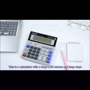 Electronic calculator 12 digits big display big button solar & battery operated heavy-duty calculators big calculator for accounting financial calculator for business dual power supply calculator office supplies school supplies calculator heavy duty MOMO