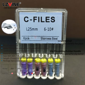 Dental C+ files 25mm 21mm Endodontic Pilot Stainless Steel C File 6# 8#10# 12.5# 15# Root Canal Dentistry dentist endodoncia