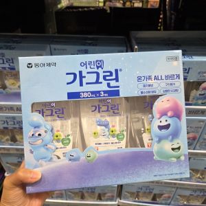 Dong-A Pharm Children’s Fluoride Mouthwash Apple Flavor 380ml × 3 Bottles – Cavity Prevention Fresh Breath Alcohol-FreeB