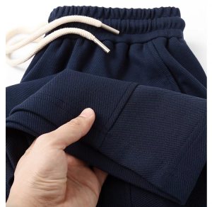 American Style Heavyweight Plaid Shorts Men Summer Loose Casual Sports Thin Five-Quarter Pants New Trend Brand Straight Leg Pocket Elastic Waist High Waist Cotton Solid Color