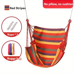 Outdoor New Swing Hammock Chair Canvas Leisure Chair No Pillow Or Cushion Dormitory Hammock Swing Rocking Chair(With Storage Bag