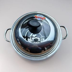 Nồi Súp Bằng Thép Không Gỉ Dày Có Đáy Phẳng Dùng Để Nấu Nướng Tại Khách Sạn Nồi Lẩu Cỡ Lớn Có Nắp Đậy Dùng Cho Gia Đình Và Người Tiêu Dùng Phổ Thông