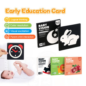 แฟลสการ์ด แฟลชการ์ดเด็ก การ์ดกระตุ้นสายตา บัตรภาพ flashcard แฟลชการ์ดขาวดำ การ์ดกระตุ้นพัฒนาการสายตาทารก 0-36 สองด้าน สีดําและสีขาวการ์ดหน่วยความจําแฟลช