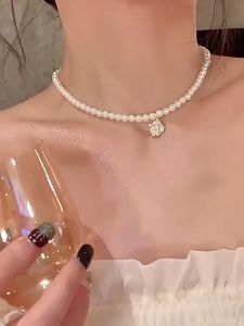 Pharaoh🍓Kalung Mutiara Camellia & Kalung Klavikula Mode Wanita
