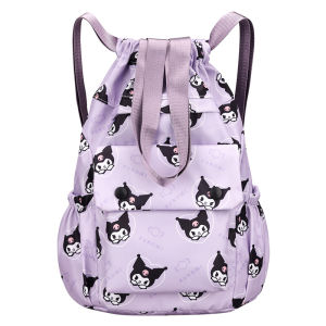 Drawstring Bag Pull-Belt Backpack Primary School Student Tuition Bag Girls Lightweight Waterproof Spring Outing Backpack Kids Research Backpack