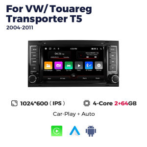Android 15 IPS Screen Car Radio for Volkswagen VW Touareg Multivan T5 Transporte 2004-2011 Carplay GPS Central Multimedia Player