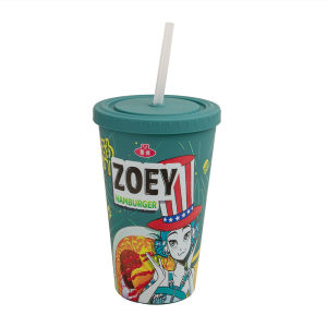 Netflix | 1PC Kpop Demon Hunters Officially Licensed PVC Straw Cup Large Capacity Stylish Leak-Proof Drinkware Birthday Chrismas Gift