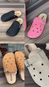 Womens Adjustable Buckle Wooden Clogs Sandals Korean Style Fashionable Rubber Non-Slip Sole Casual and Versatile Sandals for Outdoor Wear Slip-on Stylish Sandals Simple Vegan Sandals 0120523