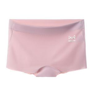 MiiOW | Pure Cotton Antibacterial Ice Silk Womens Boxer Briefs Two-In-One Summer Seamless Anti-Light Safety Shorts Head MiiOW Cat Person