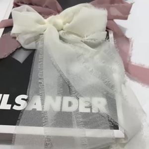 3 Rolls Cream White/Black Handmade Chiffon Ribbon for Gifts Wrapping Wedding Invitations Bridal Bouquets Decorations