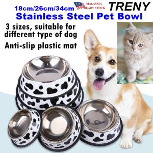 TRENY Pet Feed Bowl Non slip Dogs Feeding Drinking Bowl Puppy Kitten Cute Durable Food Water Dish for Small Medium Large Dog Cat