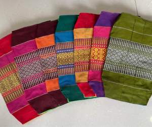 หมอนขิตยังไม่ยัดนุ่น เซ็ต 7ใบ หมอนขิตลายไทยขนาดมาตฐาน ขนาดที่ยังไม่ยัดนุ่น 20*33*12 ซม.คละลาย