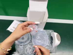 Baby yaya Wearable Electric Breast Pump 4 Modes 12 Gears Rechargeable Hands-Free Breast Pump 24MM