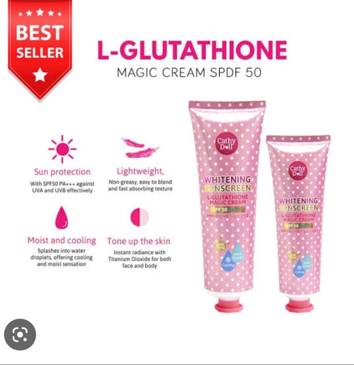 CATHY DOLL WHITENING SUNSCREEN L-GLUTATHIONE MAGIC CREAM