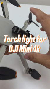 Rechargeable Night Flight Searchlight Mount Flashlight Durable PETG 3D Printed Bracket Lightweight DJI Mini 4k / 2 / SE