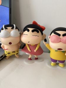 Anime Cartoon Model Car Desktop Ornament Creative Birthday Gift Womens Knotted Hair Braid Crayon Shinchan Marilyn Monroe Style PVC Figure