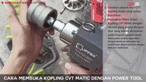 Kunci Cvt & Sepeda Motor GY6-125 Skuter Pulley Nut Lengan Kepala Ganda 39-41