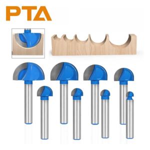 1/4 Shank Ball Nose Router Bit Semi-Circular Slotting Cutter Round-bottom Engraving Cutter Semi-Circular Face Milling Cutter