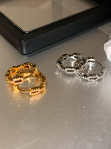 CAFFTI | Luxurious Silver Zircon Pig Nose Earrings