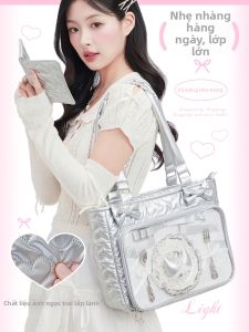full girlish | Túi Đựng Đồ Lụa Satin Lolita Bông