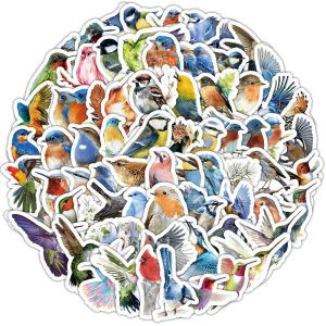 100PCS Animal Watercolor Bird Graffiti Waterproof Stickers Skateboard Book Guitar Laptop Suitcase DIY Sticker Pack Gifts