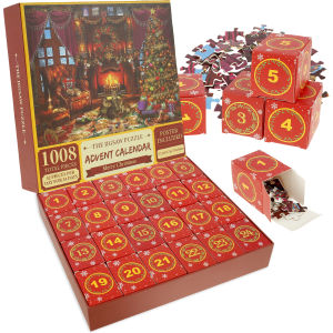 Advent Calendar Christmas Puzzles Christmas Countdown Calendar Puzzles 1008 Pieces Christmas Puzzle in 24 Boxes Christmas Gifts