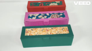 Traditional MDF & Brocade Bangle Storage Box with Rod | Wedding Bridal Jewellery Organizer | Colorful Bangles Holder(Size - 12*4*3.5 Inch | Pack 1 Pc)