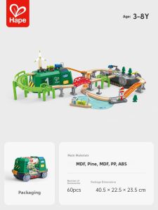 Hape | Green Energy Train Track Storage Set for Boys and Girls
