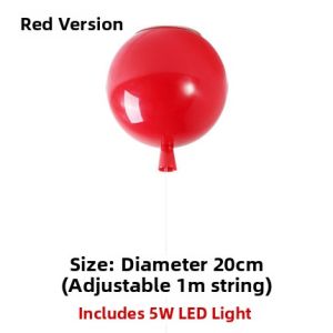 Modern Minimalist Ceiling Light Childrens Room Decorative LED Balloon Lamp for Leisure Area Bedroom Simple round Acrylic Light