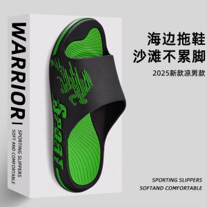 Beach Sandals Mens Outdoor Comfortable Worn Foot Summer Travel New Style 2025 Warrior Home Slippers Simple Style PVC Material