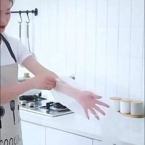 Vinyl Disposable Food-Grade Gloves Extra Thick PE Disposable Food-Grade Kitchen Gloves Clear Gloves