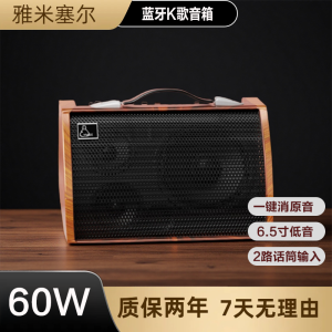 60W Portable Guitar Microphone High Volume Outdoor Indoor Karaoke Speaker Professional Instrument Singing Sound System Bluetooth 5.0 USB Charging